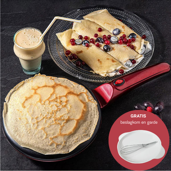 Pannenkoekenpan Elektrisch 20cm Rood - Kitchen4You