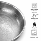 Titanium Gelaagde Koekenpan Gehamerd Inductie Vaatwasserbestendig | BPA - PFAS Vrij