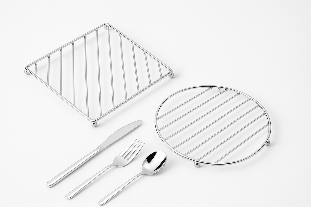 Kitchen4you | Roestvrij Stalen Onderzetters Set