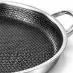 RVS koekenpan met honingraatcoating, 30,5 cm  | BPA - PFAS Vrij | Alle Warmtebronnen