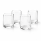 Kristallen Gehamerde Drinkglazen 4-delig | Vaatwasserbestendig