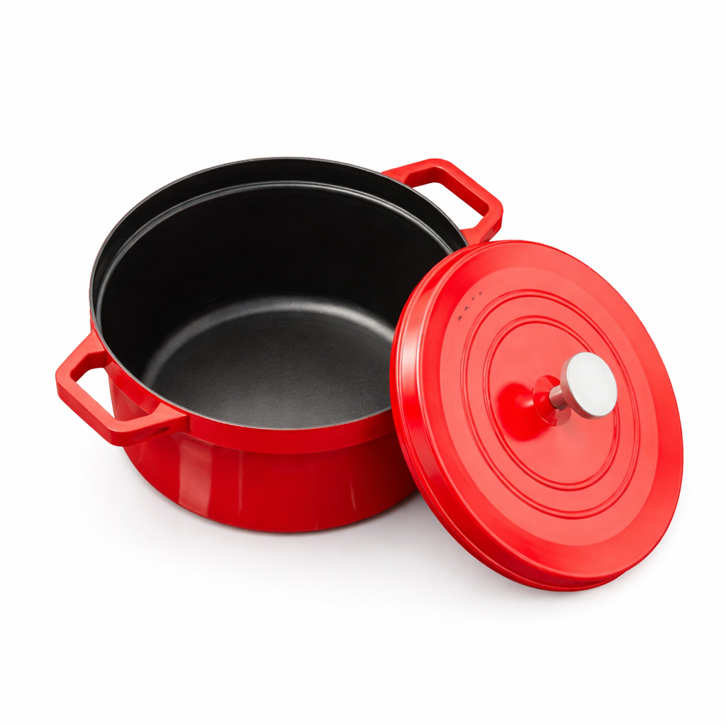 Soeppan 4L Rood | Anti-aanbak | Voor Gas & Inductie