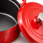 Soeppan 4L Rood | Anti-aanbak | Voor Gas & Inductie