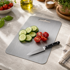 Titanium Gelaagde Koekenpan Set met Kookgerei en Snijplank | BPA - PFAS Vrij | Alle Warmtebronnen