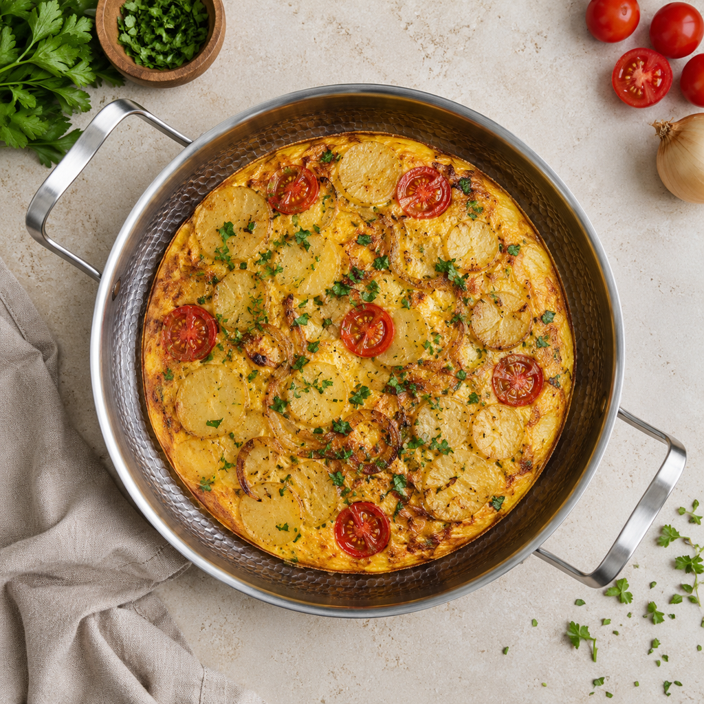 Sautépan Tweegreeps Roestvrij Staal | BPA - PFAS Vrij | Alle Warmtebronnen
