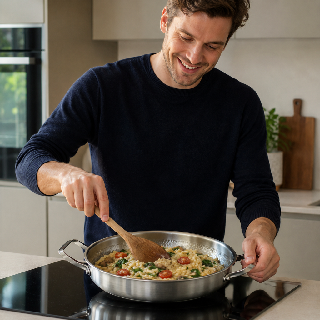 Sautépan Tweegreeps Roestvrij Staal | BPA - PFAS Vrij | Alle Warmtebronnen