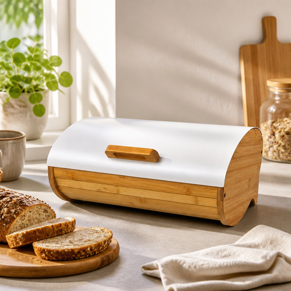 Bamboe broodtrommel met roldeksel