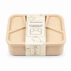 Siliconen lunchbox met 4 vakken – 3-delige set