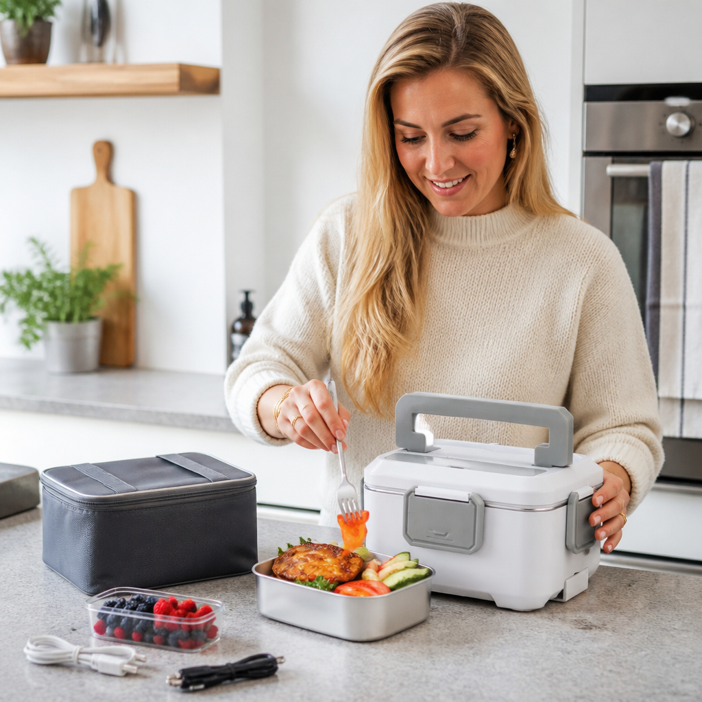 Elektrische lunchbox met opwarmfunctie 2,5 L – 24 V / 220 V
