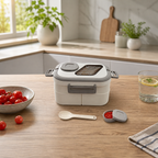 Ruime bento-lunchbox met 4 vakken