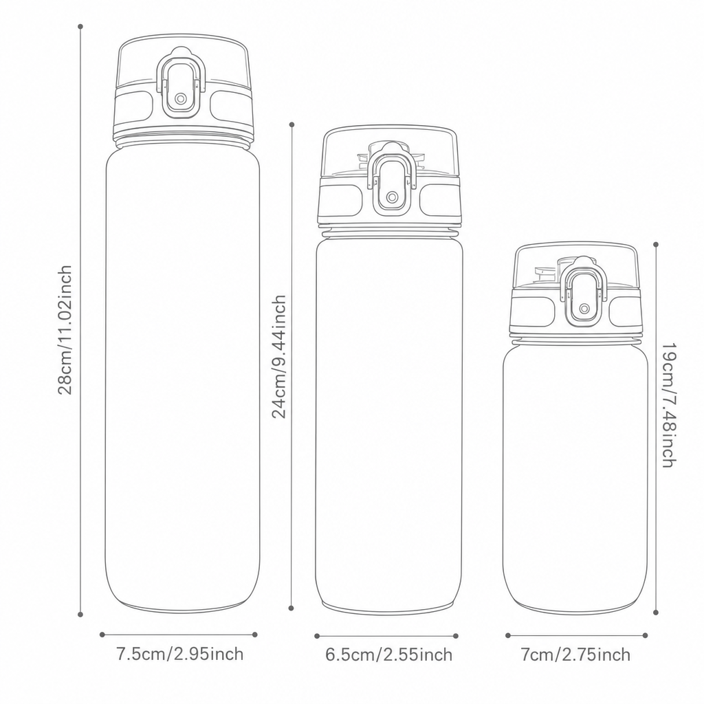 Gradiëntwaterfles – 600, 750 of 1000 ml