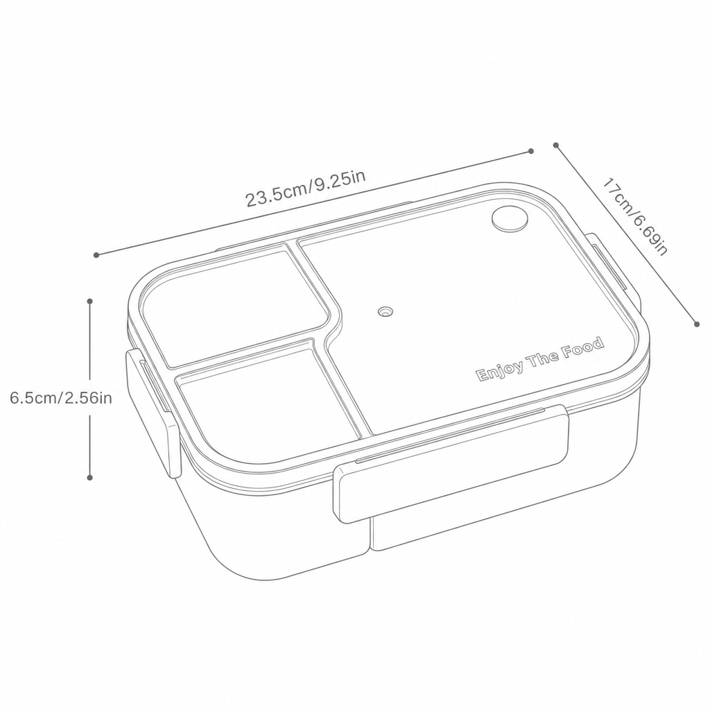 Lekvrije bentobox met vakverdeling