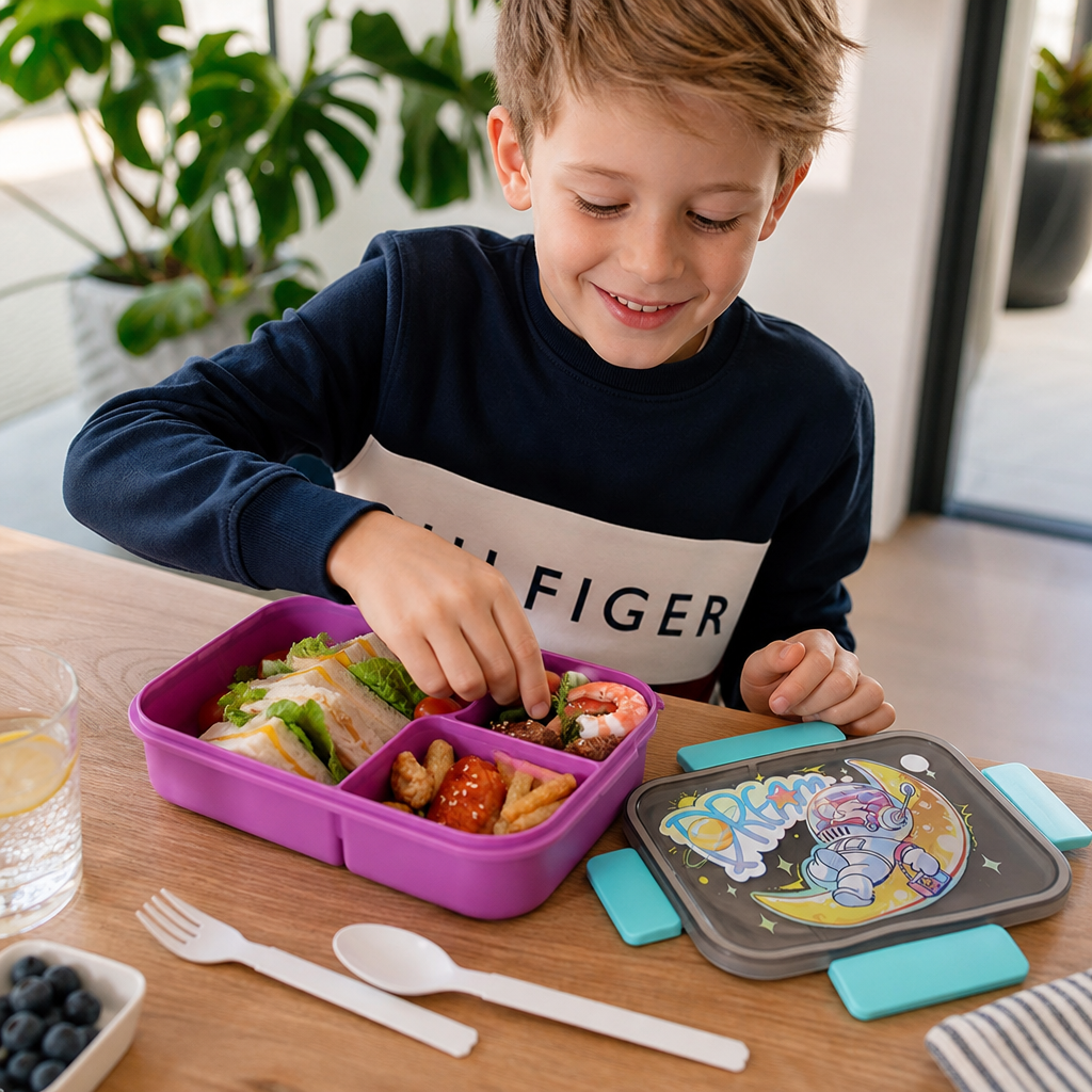 Lekvrije bentobox met vakverdeling
