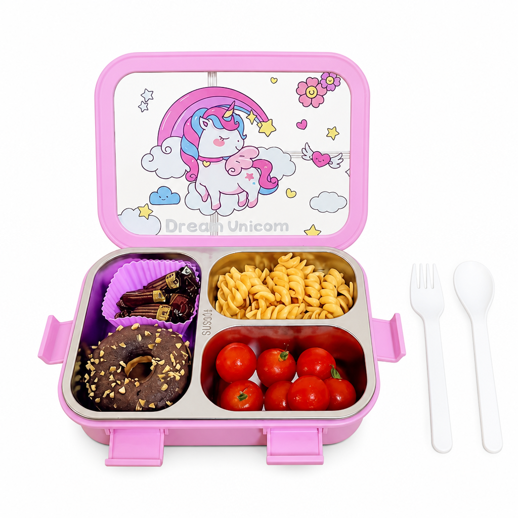 304 roestvrijstalen lunchbox met bestek