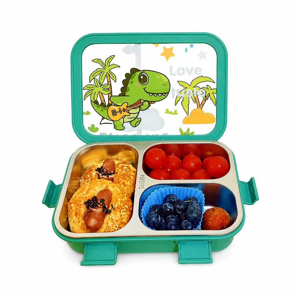 304 roestvrijstalen lunchbox met bestek