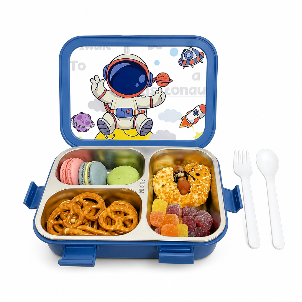304 roestvrijstalen lunchbox met bestek