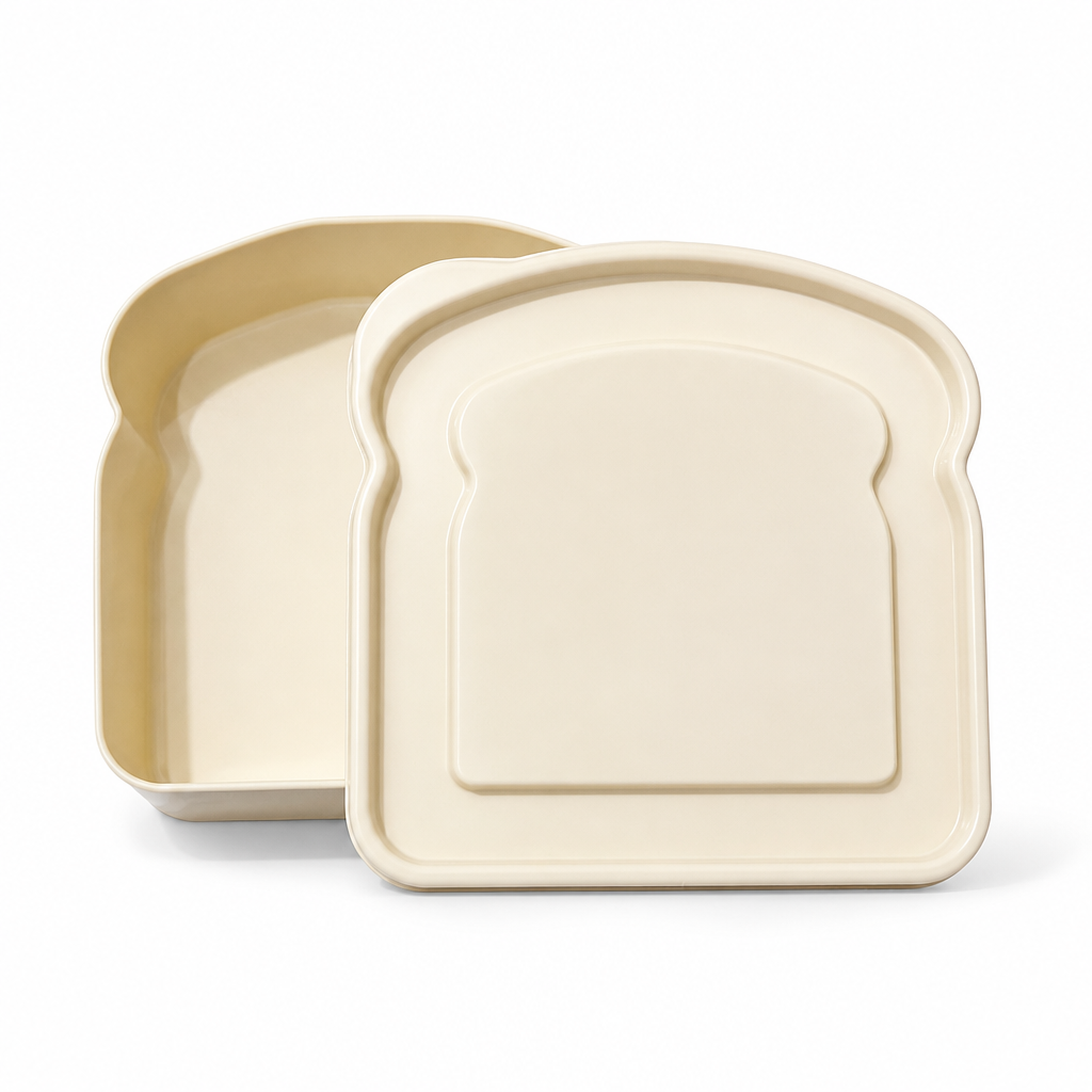Sandwichcontainers in toastvorm – set van 4