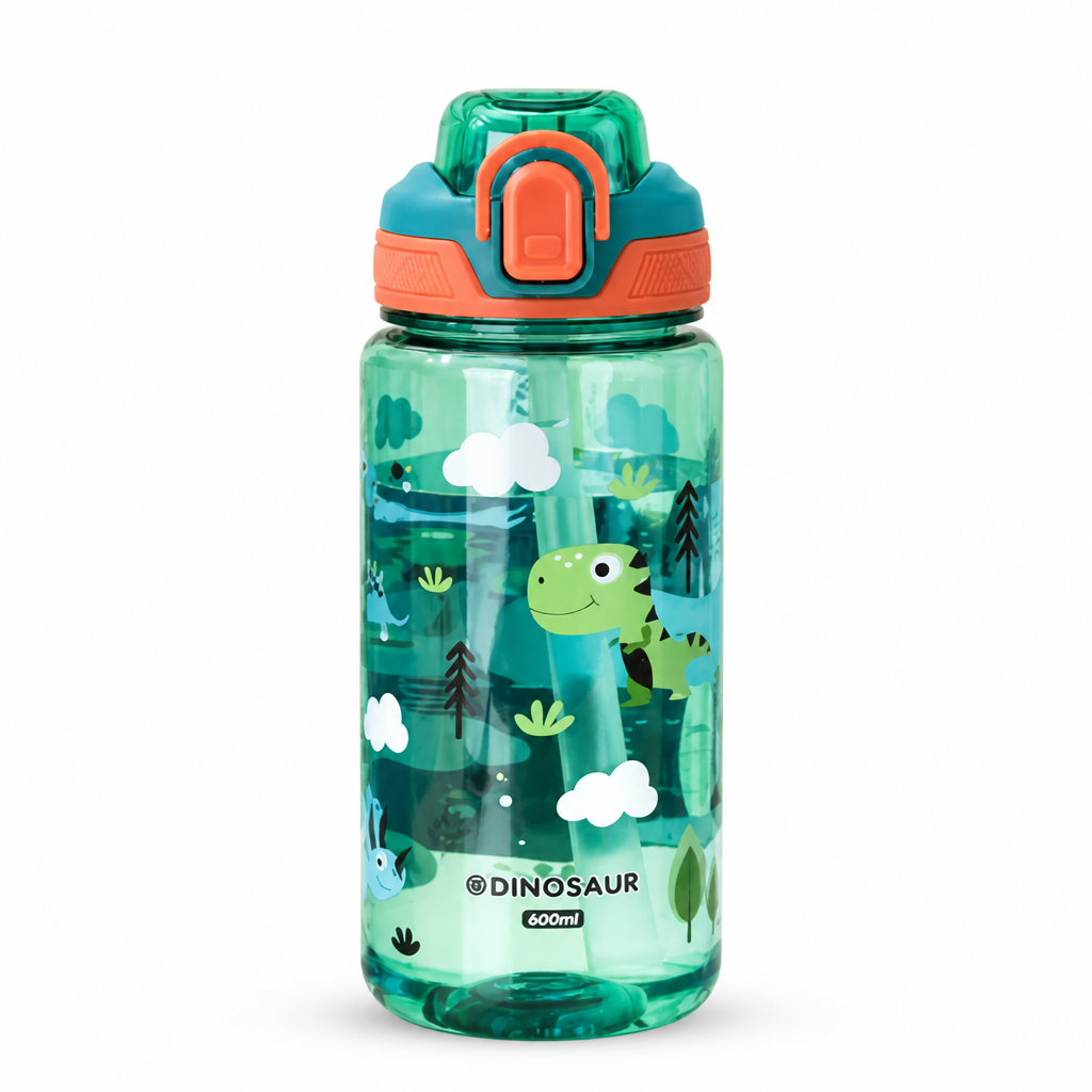 Waterbekers met rietje – set van 2x 600 ml