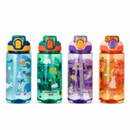 Waterbekers met rietje – set van 2x 600 ml