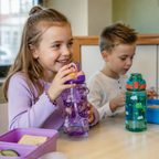 Waterbekers met rietje – set van 2x 600 ml