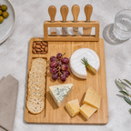 Bamboe Kaasplank Set met Bestekhouder - Kitchen4You