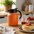 Kitchen4you | Theepot met Filter RVS Zwart 6u Warmtebehoud