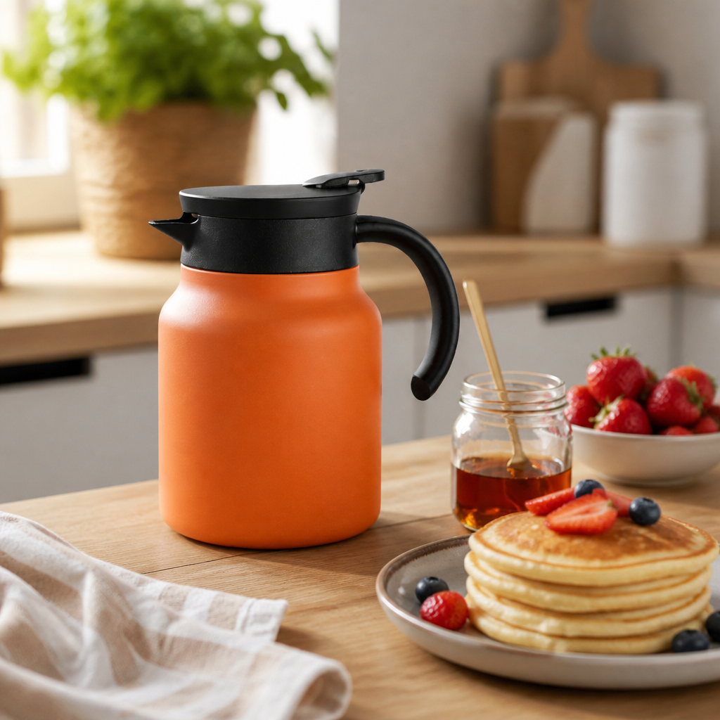 Kitchen4you | Theepot met Filter RVS Zwart 6u Warmtebehoud