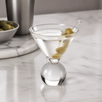 Kristallen Martini Glazen Set met Kraalontwerp - 2 stuks