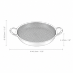 RVS koekenpan met honingraatcoating, 30,5 cm  | BPA - PFAS Vrij | Alle Warmtebronnen