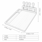 Bamboe Kaasplank Set met Bestekhouder - Kitchen4You