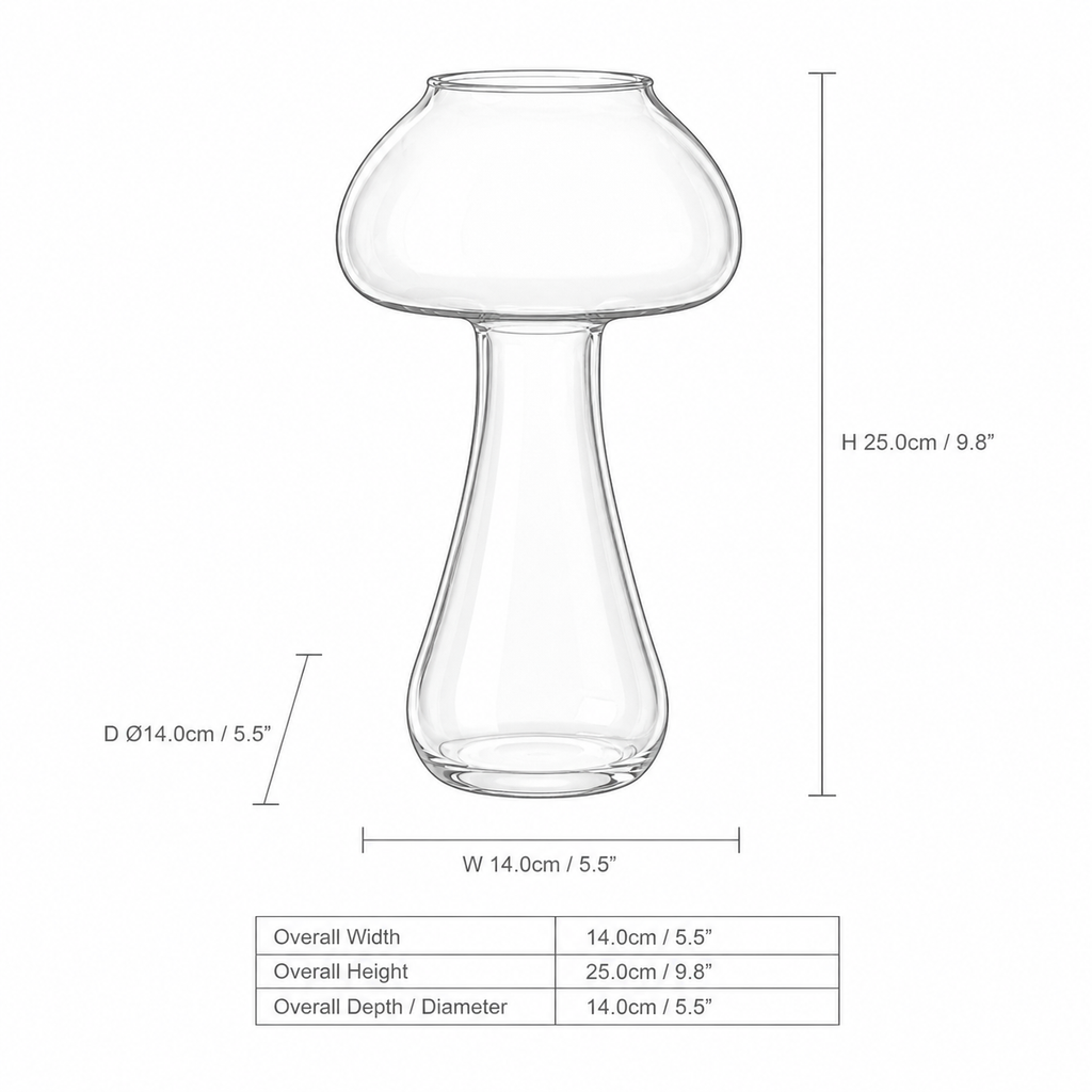 Paddenstoelvormig Cocktailglas, Vaatwasserbestendig