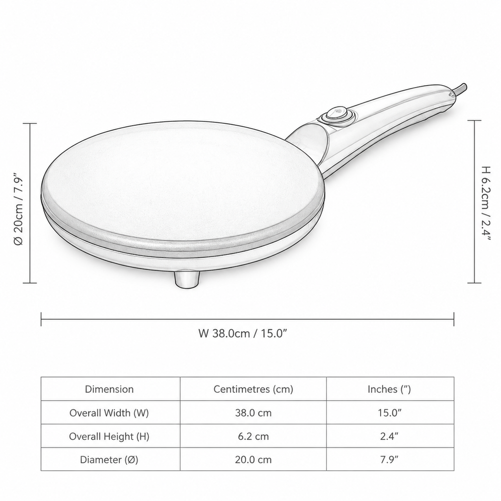 Pannenkoekenpan Elektrisch 20cm Rood - Kitchen4You