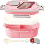 Ruime bento-lunchbox met 4 vakken