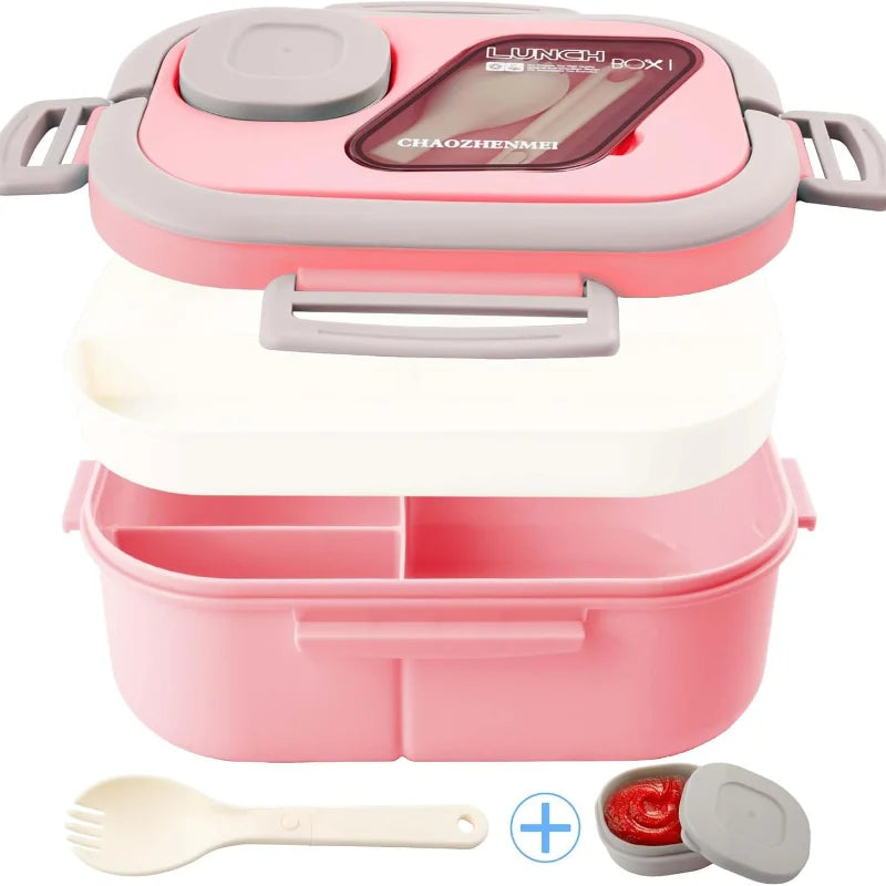 Ruime bento-lunchbox met 4 vakken