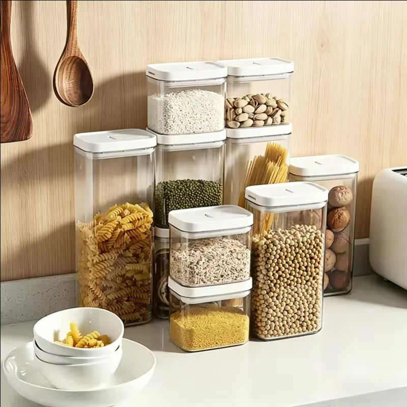 Voorraadcontainers voor pasta en granen – 4-delige set
