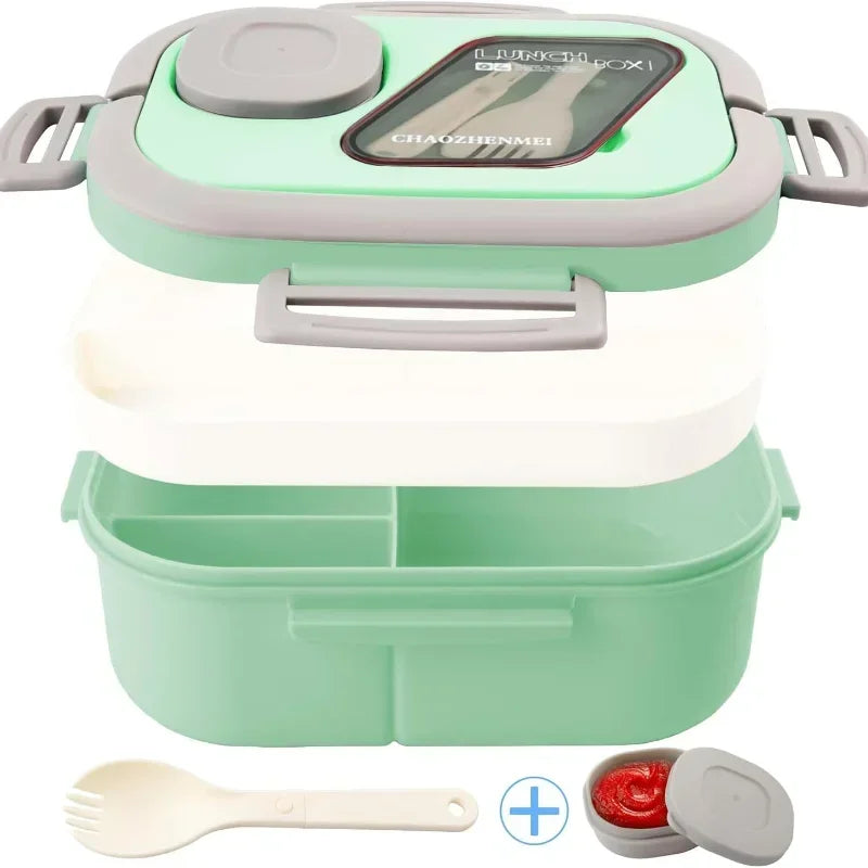 Ruime bento-lunchbox met 4 vakken