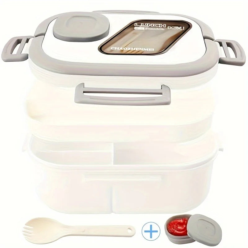 Ruime bento-lunchbox met 4 vakken