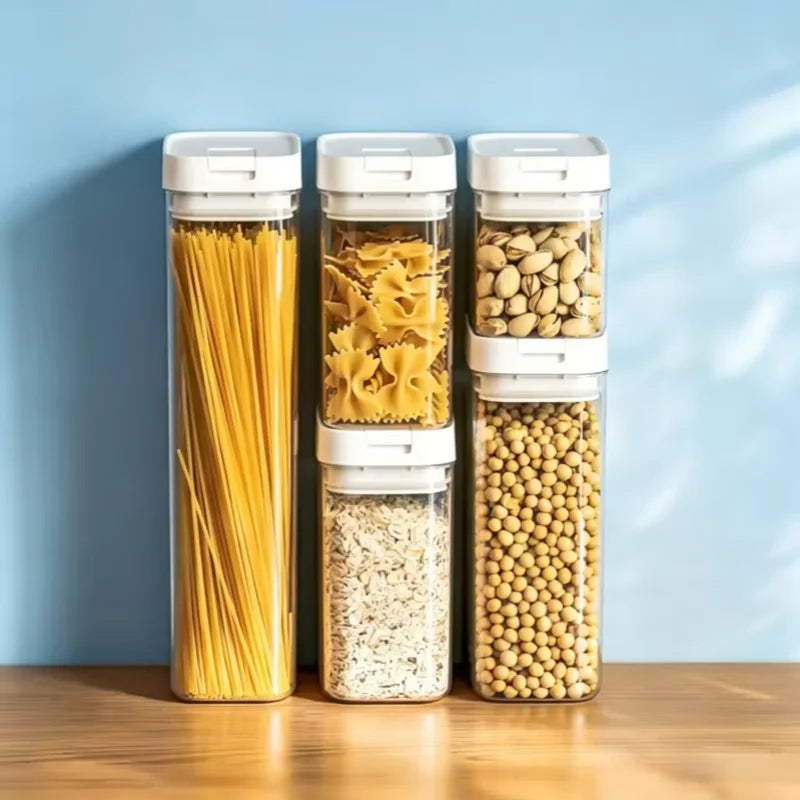 Voorraadcontainers voor pasta en granen – 4-delige set