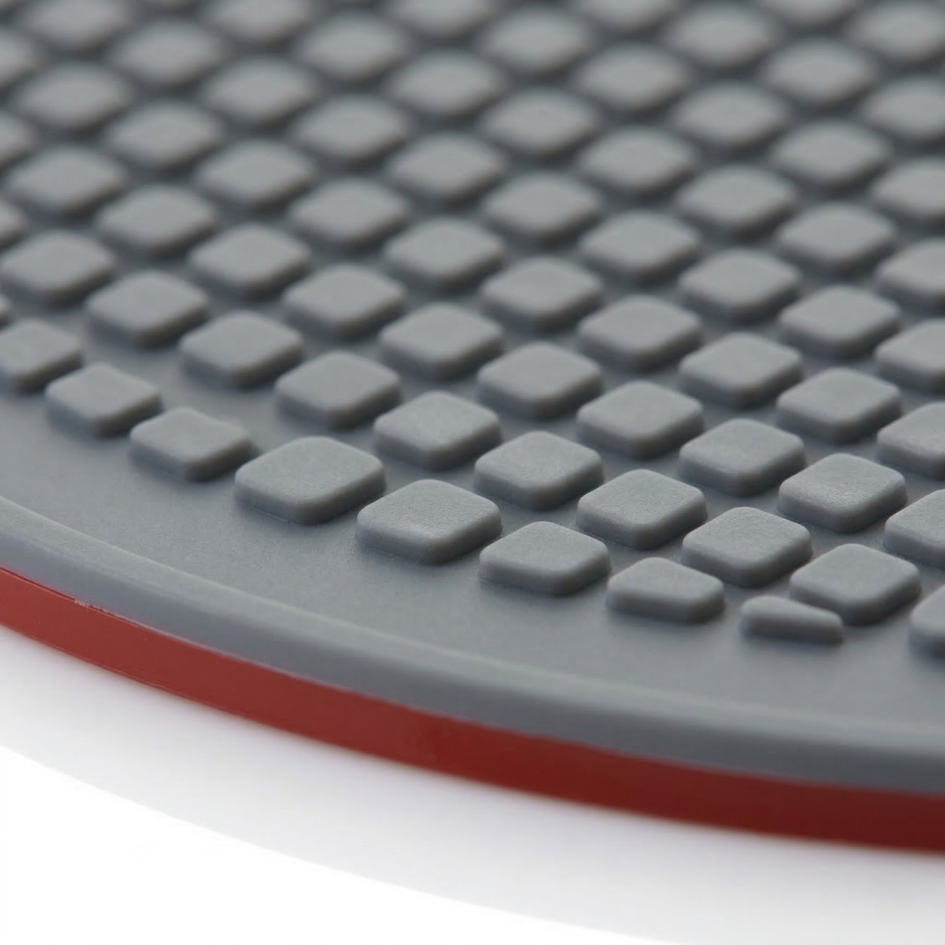 Siliconen Onderzetter Hittebestendig Grijs-Rood Kitchen4You | BPA - PFAS Vrij