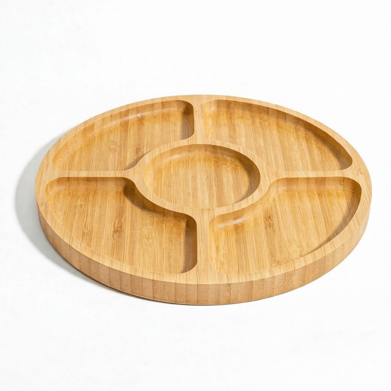 Ronde Bamboe Serveerschaal - Duurzaam & Huiselijke Tafeldecoratie