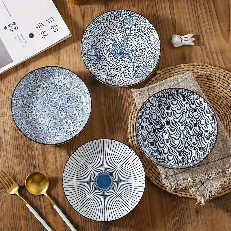 Set van 4 Keramische Borden 20 cm met Patronen - Kitchen4You
