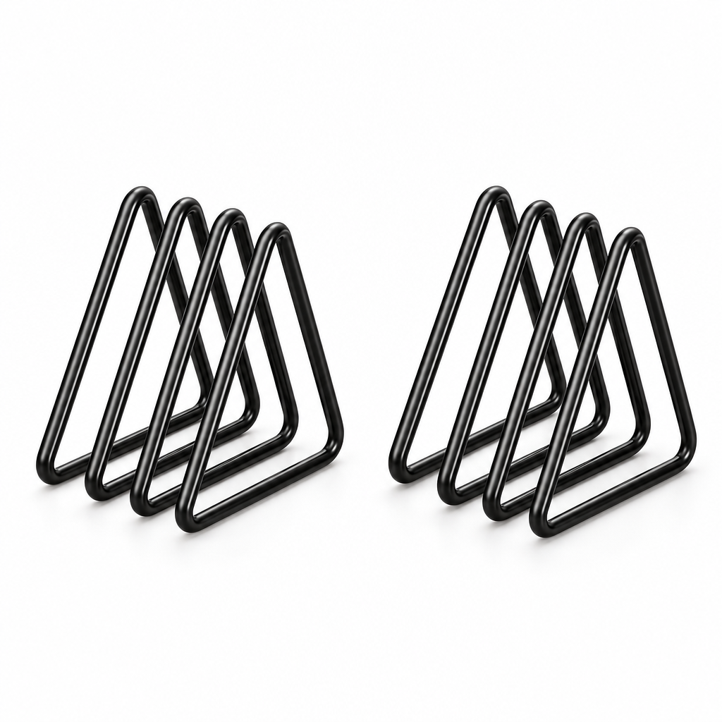 Set van 2 metalen snijplankrekken, studiofoto