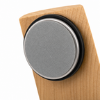 Close-up van de diamantslijpschijf op de houten roller